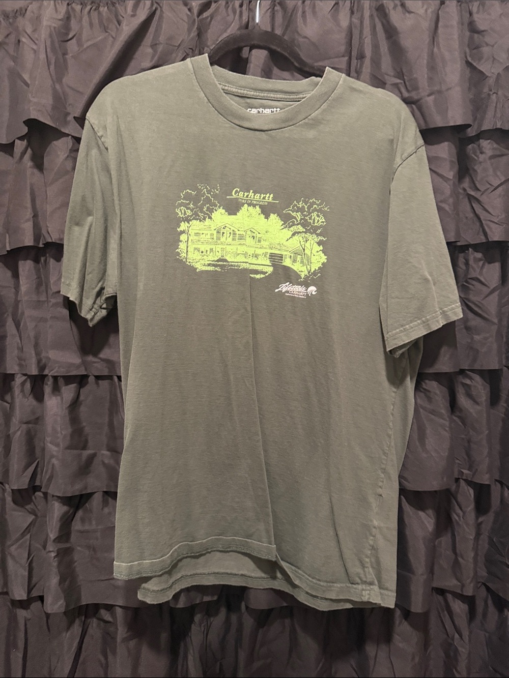 Carhartt X Lifetools Home Builders Olive Green Short-Sleeve Tee